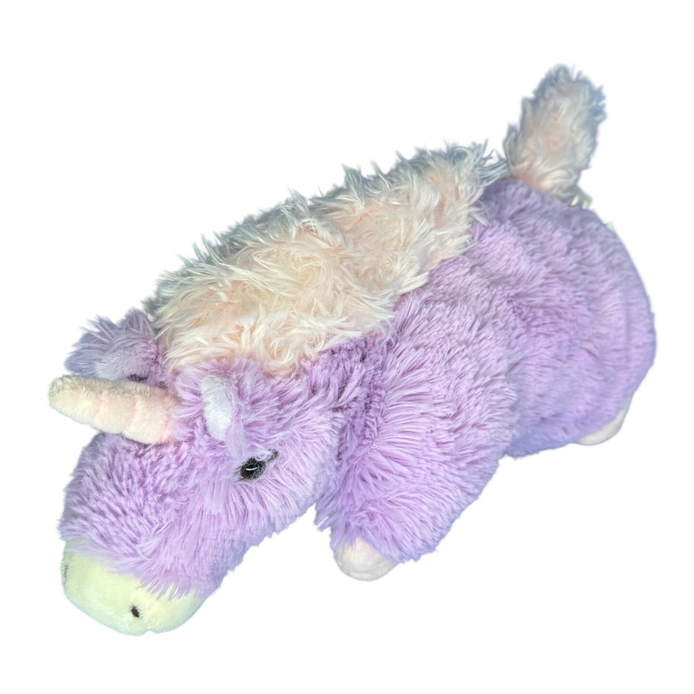 Pillow Pets Pee-Wees Purple Unicorn Plush 11 inch Small Stuffed Animal 2010